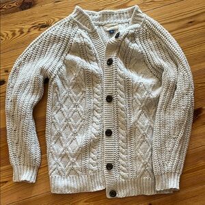 Universal Thread Gray Cardigan Sweater with Cable Knit Design